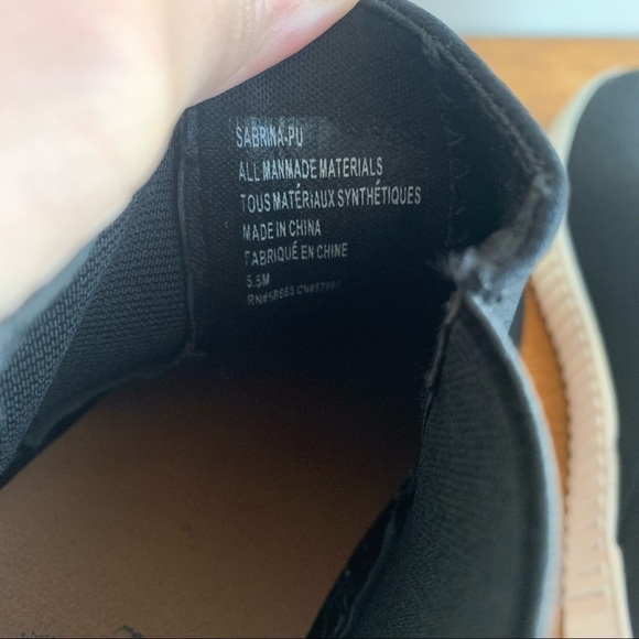 Susina Black Platform Chelsea Ankle Sneaker Boot Slip On Pull On - Picture 7 of 15